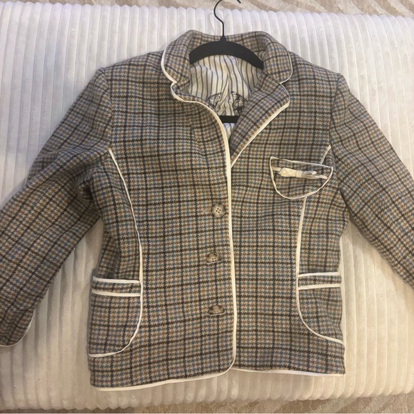 Juicy Couture Checkered Wool Marching Blazer/ Skirt Set - Picture 2 of 5